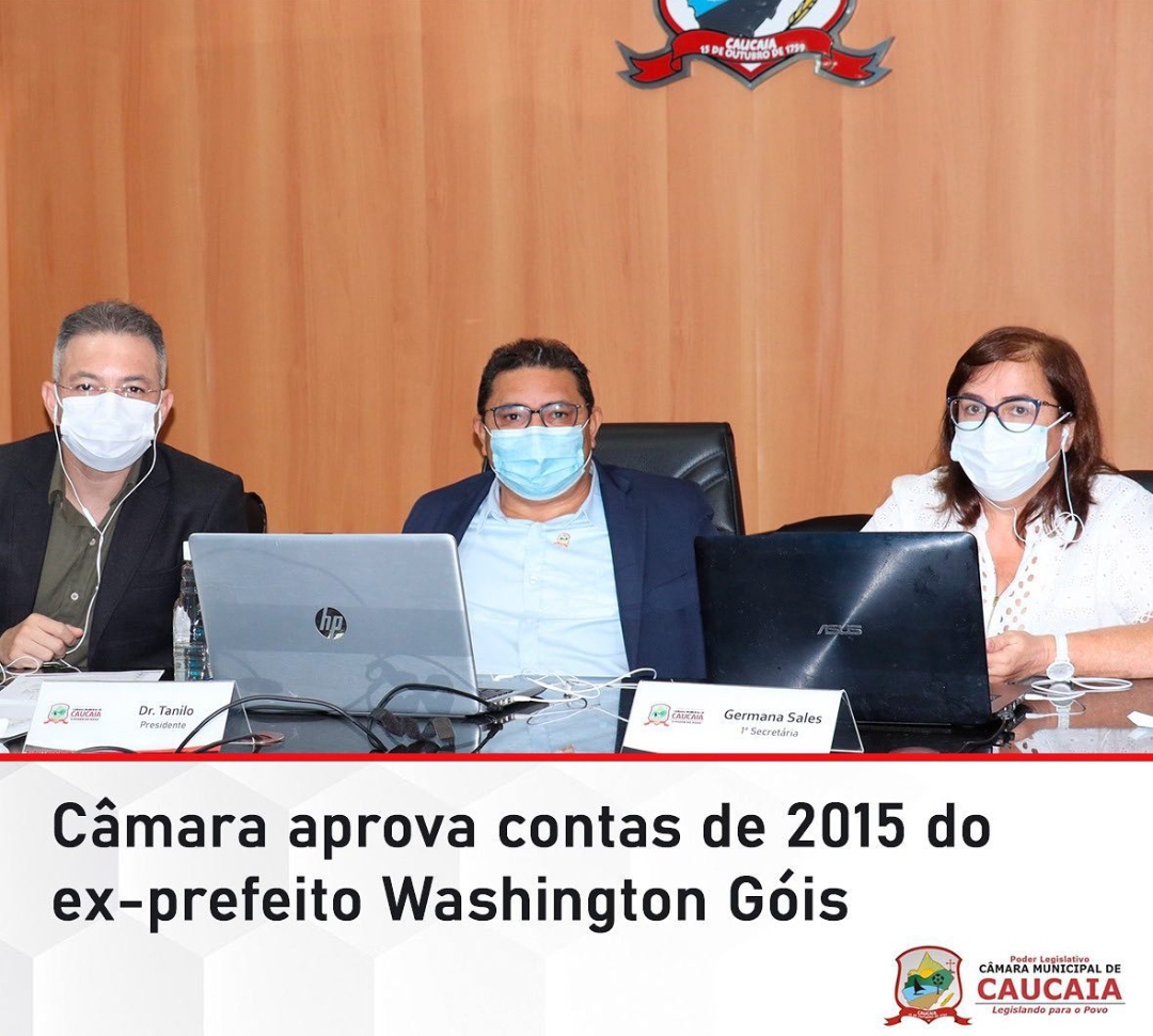 Câmara aprova contas de 2015 do ex-prefeito Washington Góis