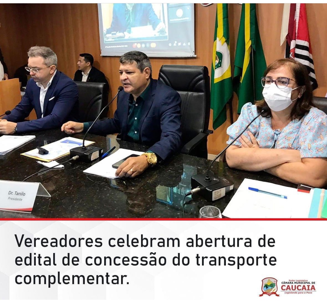 Vereadores celebram abertura de edital de concessão do transporte complementar